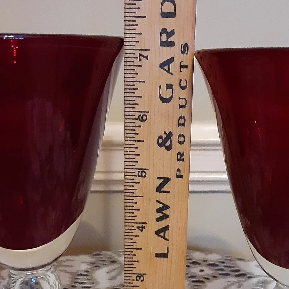Ruby Red 2 Crystal Goblets